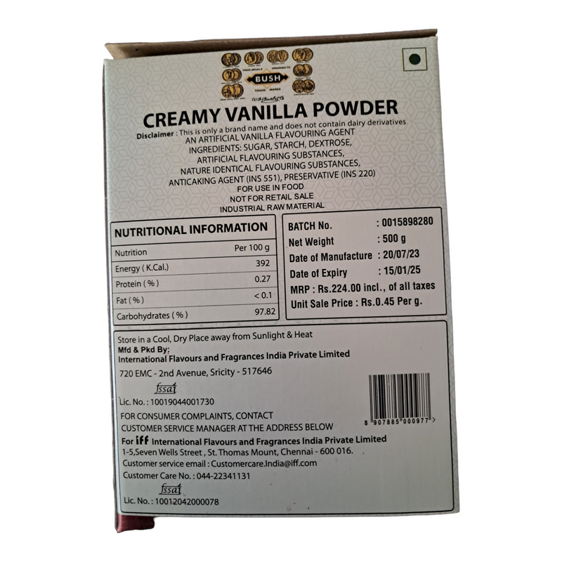 Iff -  Flavour Essence Creamy Vanilla Powder (Small)