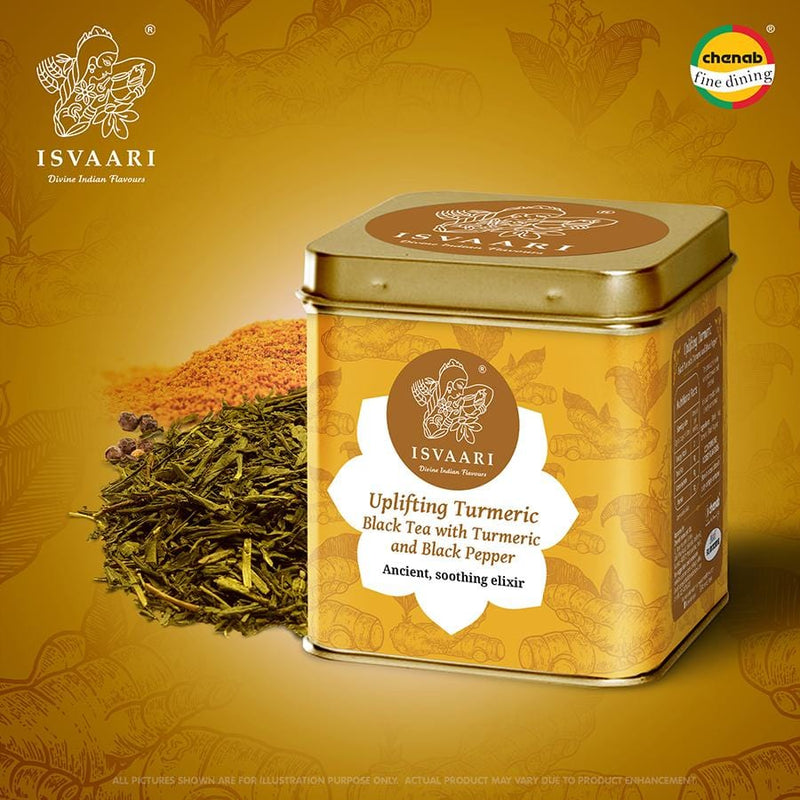 Chenab Impex Pvt Ltd Tea 12 Isvaari - Uplifting Herbal Turmeric Black Tea With Turmeric And Black Pepper 50g