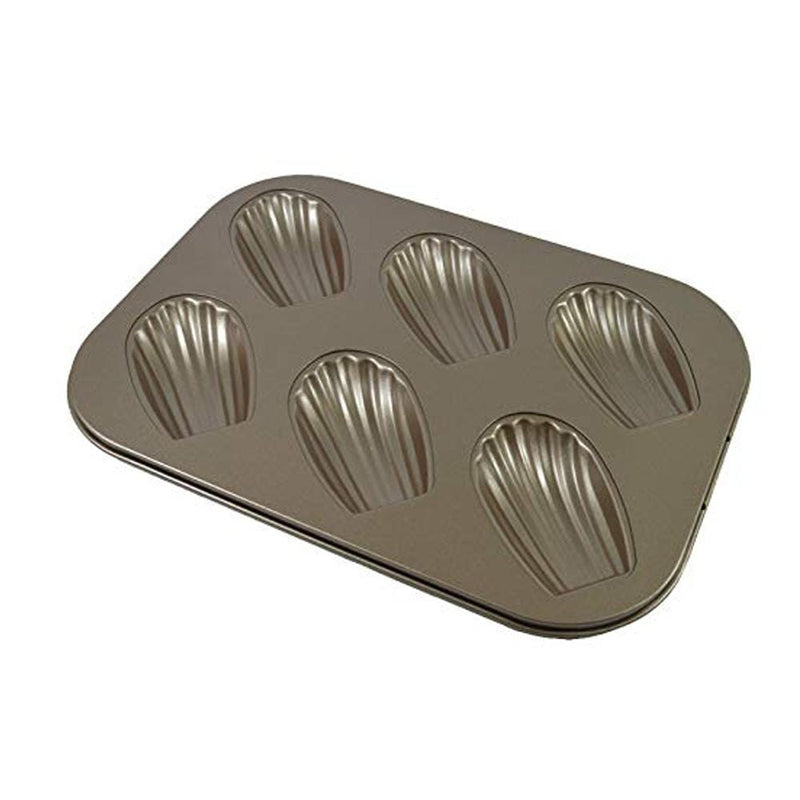 Bakersville India Baking Accessory 2 Finedecor - Madeleine Pan (6-cavity) Non-stick Seashell Shape Madeleine Mold / Baking Mold Fd-3029