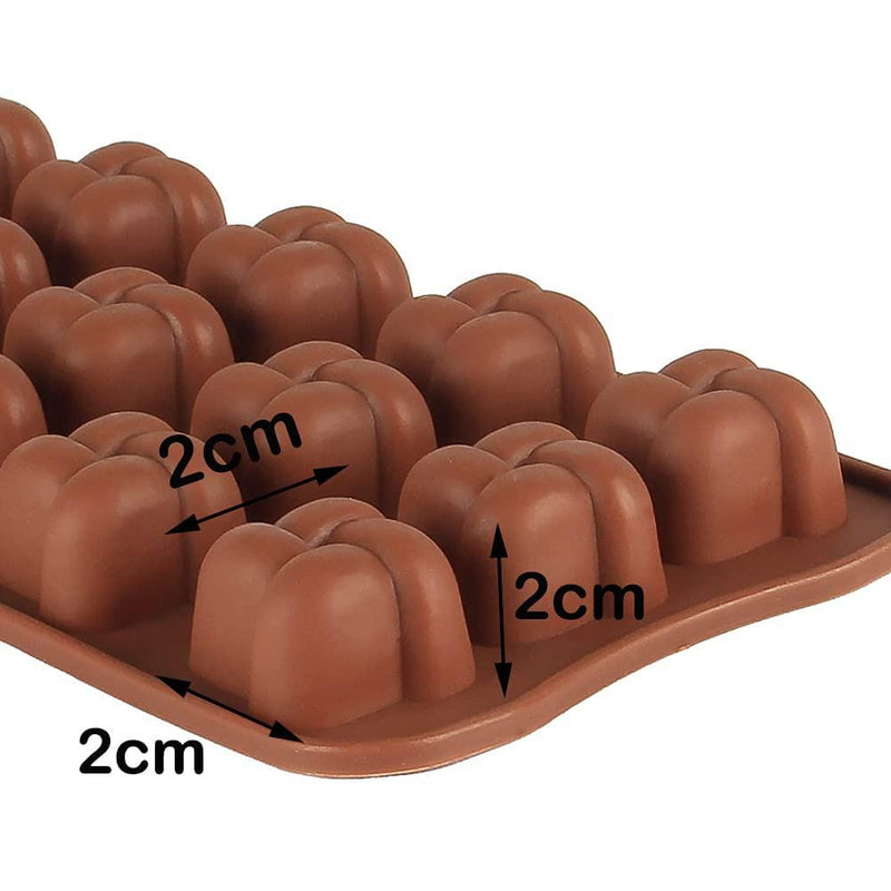 Bakersville India Baking Accessory 2 Finedecor - Silicone Fan/fun Geometric Shape Chocolate Mould - Fd 3153((15 Cavities))