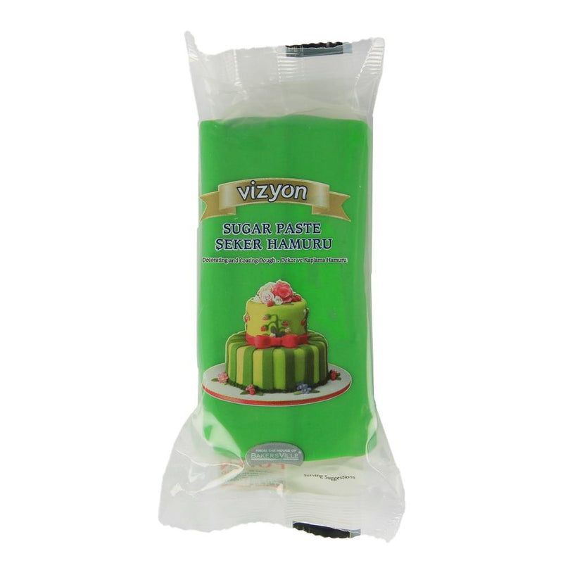 Bakersville India Fondant 2 Vizyon - Green Sugar Paste / Fondant(250g)