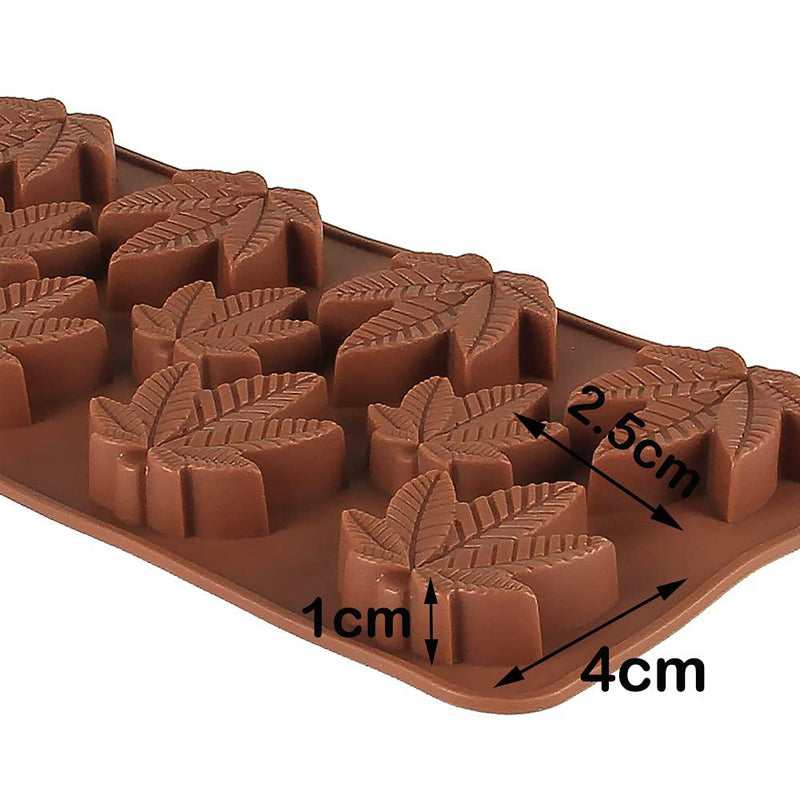 Bakersville India Baking Accessory 2 Finedecor - Silicone Cannabis Hemp Leaf Shape Chocolate Mould - Fd 3155((11 Cavities))