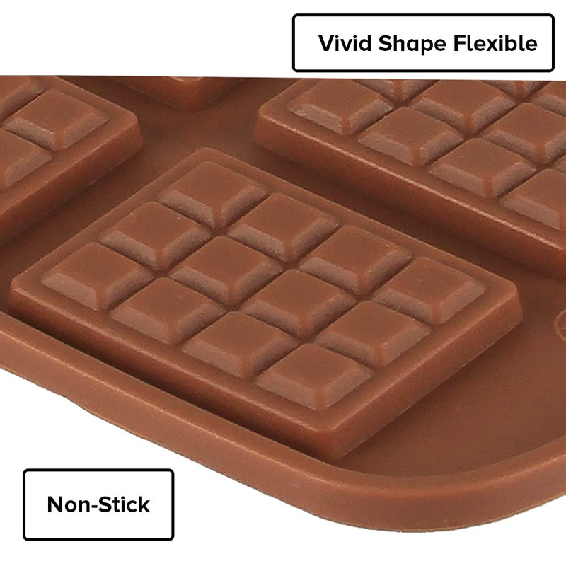 Bakersville India Baking Accessory 2 Finedecor - Silicone Mini Chocolate Bar Shape Chocolate Mould - Fd 3146(1 Piece)