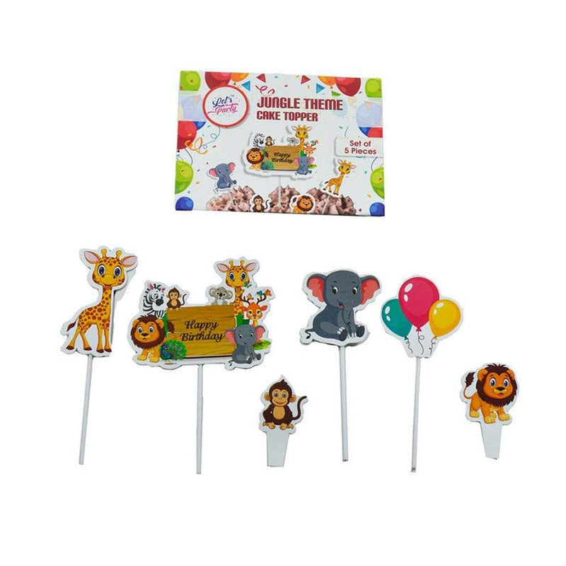 Bakersville India Topper 2 Let's Party - 4 In 1 Cake Topper(20 Pieces)
