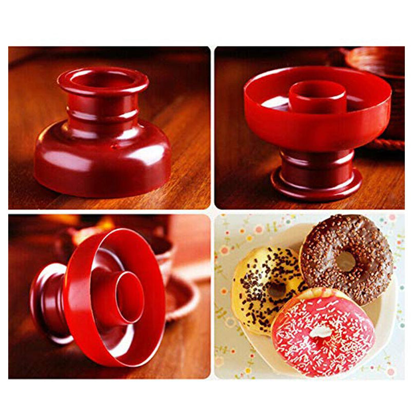 Bakersville India Baking Accessory 2 Finedecor - Professional Heart Shaped Round Shaped & Flower Shaped Donut Cutters(1 Set Of 3 Pieces)