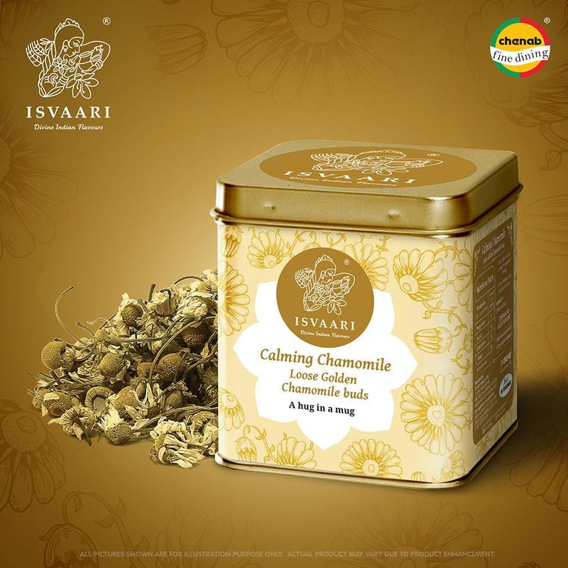 Chenab Impex Pvt Ltd Tea 12 Isvaari - Calming Chamomile Loose Golden Chamomile Budsherbal Tea 50g