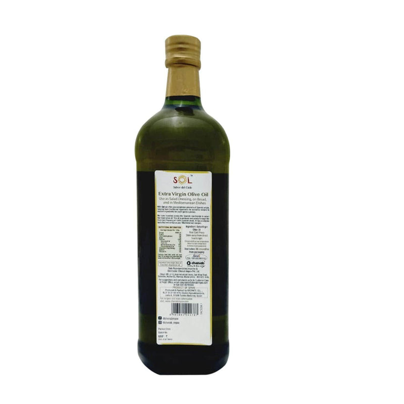 Chenab Impex Pvt Ltd Oil 12 Sol - 100% Spanish Extra Virgin Olive Oil 1l