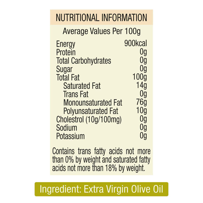 Chenab Impex Pvt Ltd Oil 12 Sol - 100% Spanish Extra Virgin Olive Oil 250ml