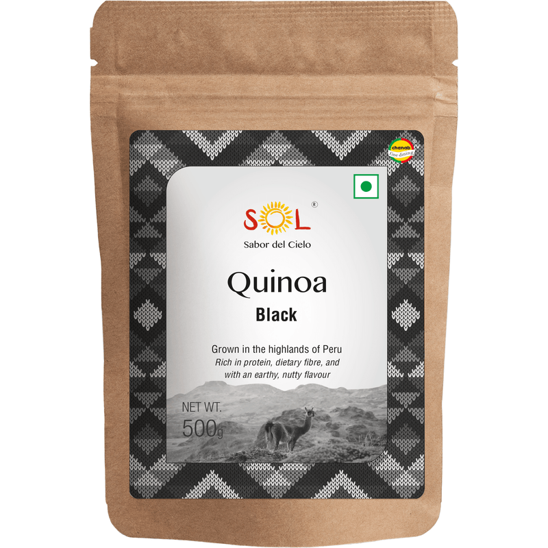 Chenab Impex Pvt Ltd Quinoa 12 Sol - Authentic Peruvian Black Quinoa 500g