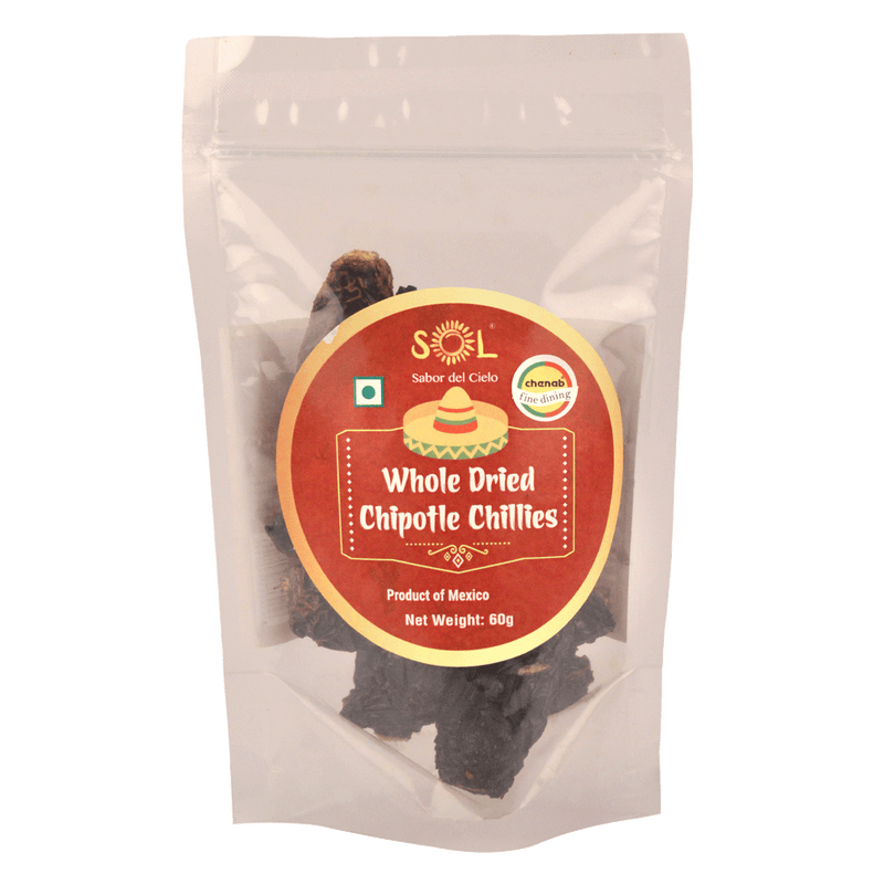 Chenab Impex Pvt Ltd Spices 12 Sol - Whole Dried Chipotle Chillies 60g