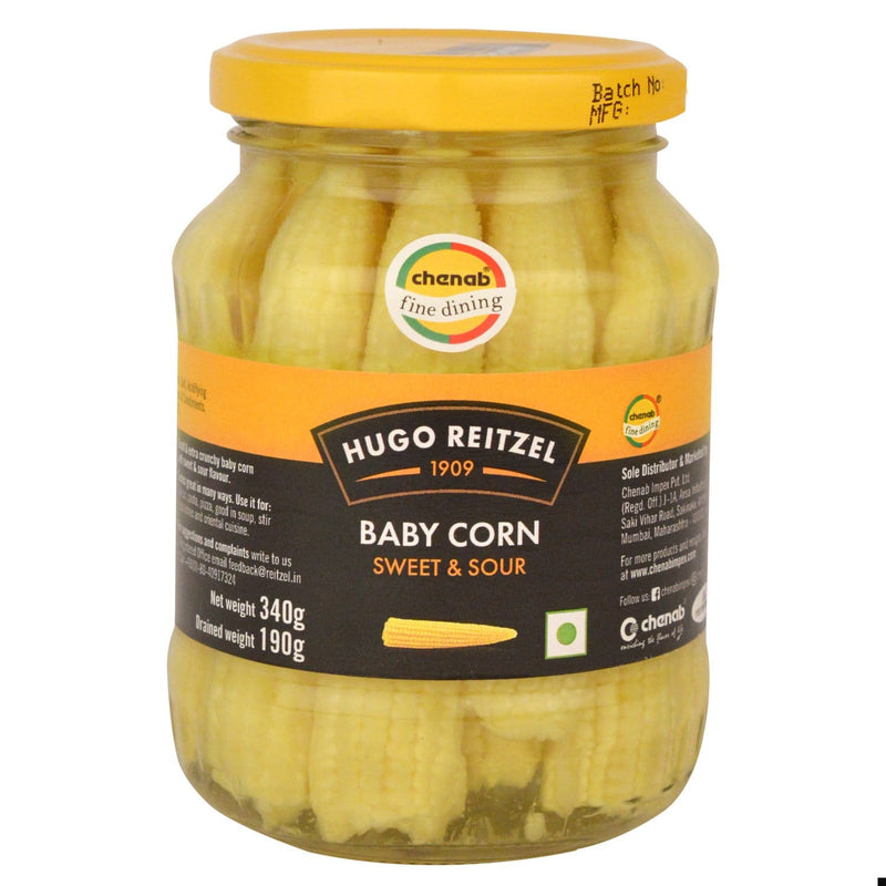 Chenab Impex Pvt Ltd Processed Vegetable 12 Hugo Reitzel - Sweet And Sour Baby Corn 340g