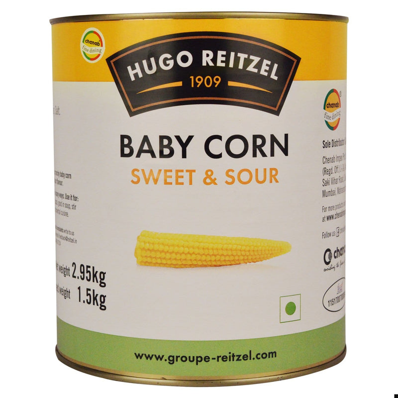 Chenab Impex Pvt Ltd Processed Vegetable 6 Hugo Reitzel - Sweet And Sour Baby Corn 2.96kg