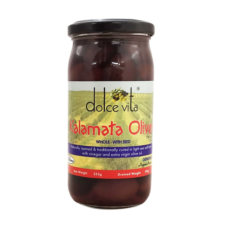 Chenab Impex Pvt Ltd Processed Vegetable 12 Dolce Vita - Organic Whole Kalamata Olives In Brine 210g