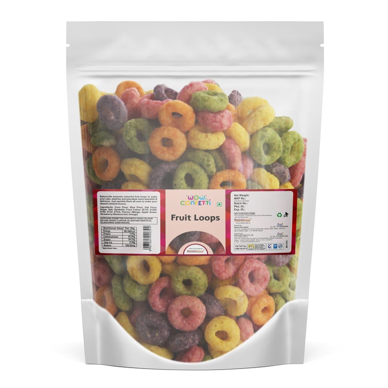 Bakersville India Topping 2 Wow Confetti - Fruit Loops(250g)