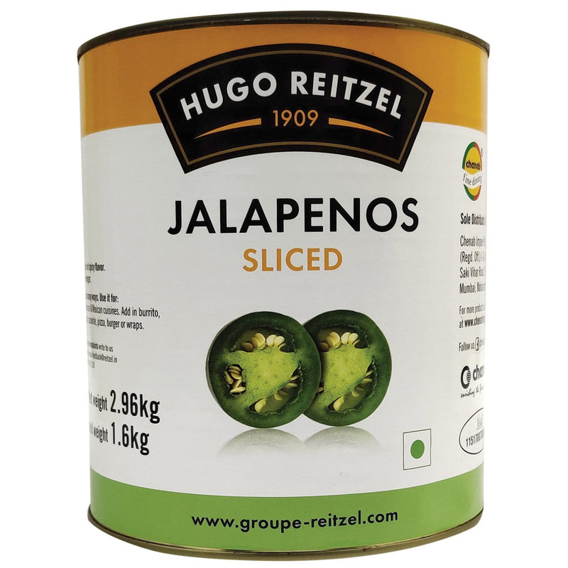 Chenab Impex Pvt Ltd Processed Vegetable 6 Hugo Reitzel - Sliced Jalapenos 2.96kg