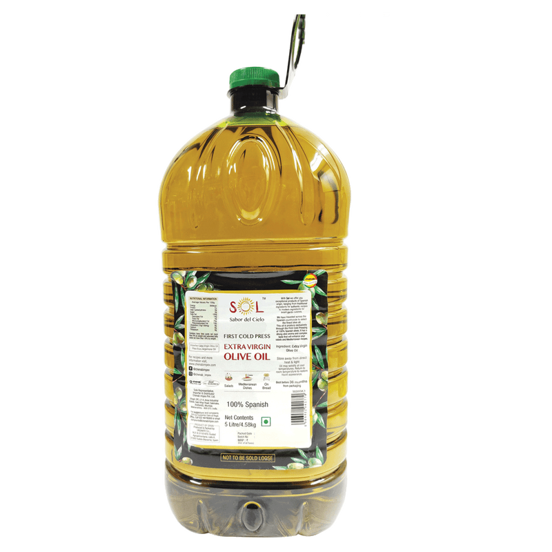 Chenab Impex Pvt Ltd Oil 3 Sol - 100% Spanish Extra Virgin Olive Oil 5l