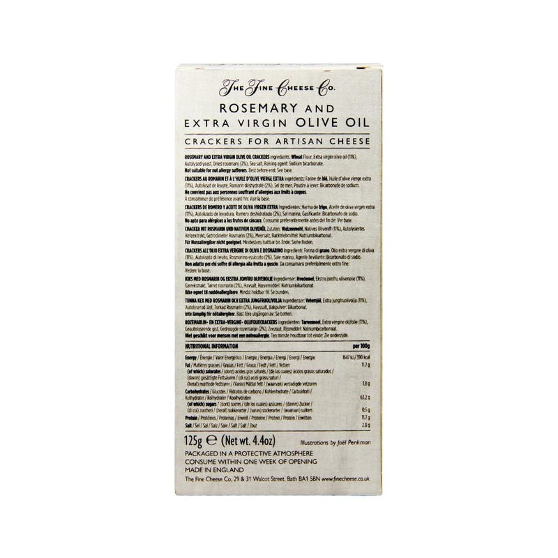 Chenab Impex Pvt Ltd Oil 6 Fine Cheese - Crackers With Rosemary And Extra Virgin Olive Oil 125g