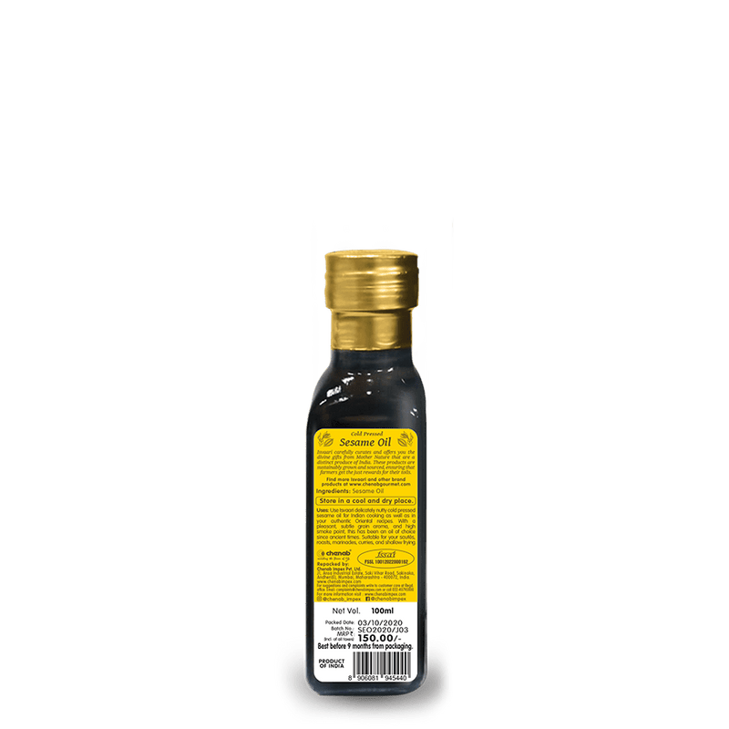 Chenab Impex Pvt Ltd Oil 12 Isvaari - Untoasted Sesame Oil 100ml