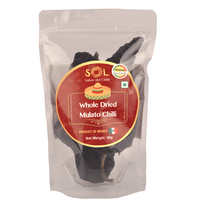 Chenab Impex Pvt Ltd Spices 12 Sol - Whole Dried Mulato Chillies With Stem 50g