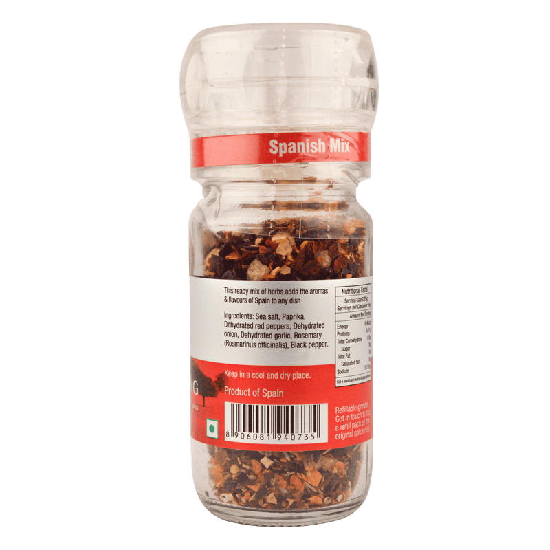 Chenab Impex Pvt Ltd Seasoning 12 Sol - Crystal Grinder Spanish Mix - Mix Of Spanish Style Herbs & Spices 40g