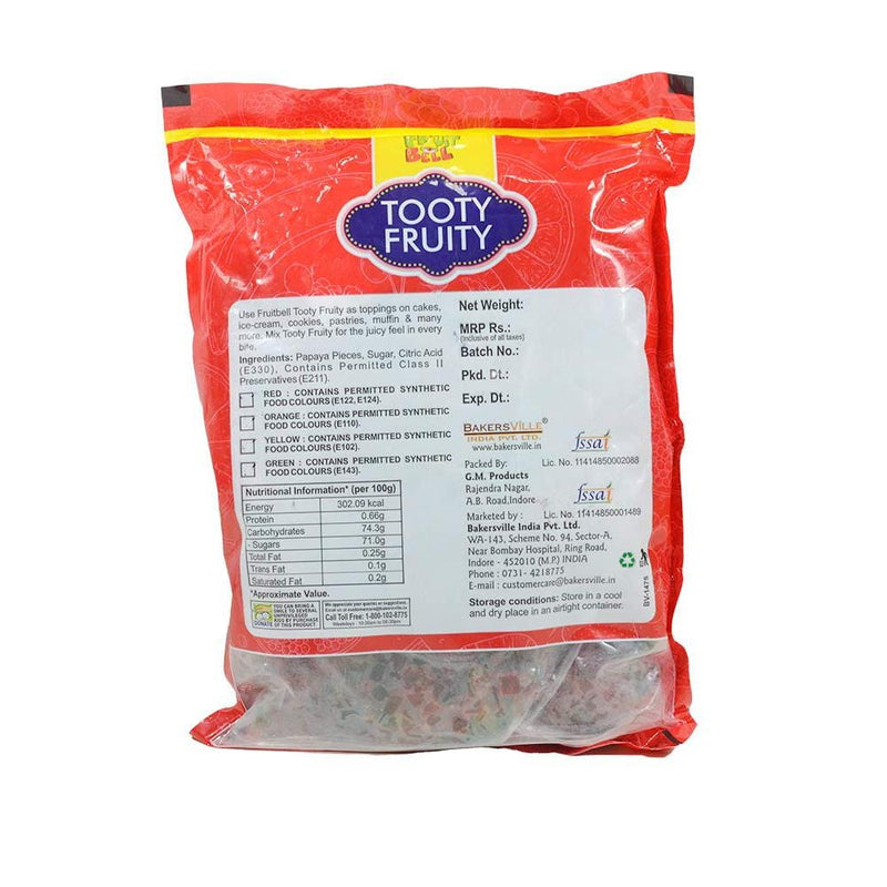 Bakersville India Tooty Fruity 2 Fruitbell - Fruitbell Tooty Fruity (assorted)(800 g)