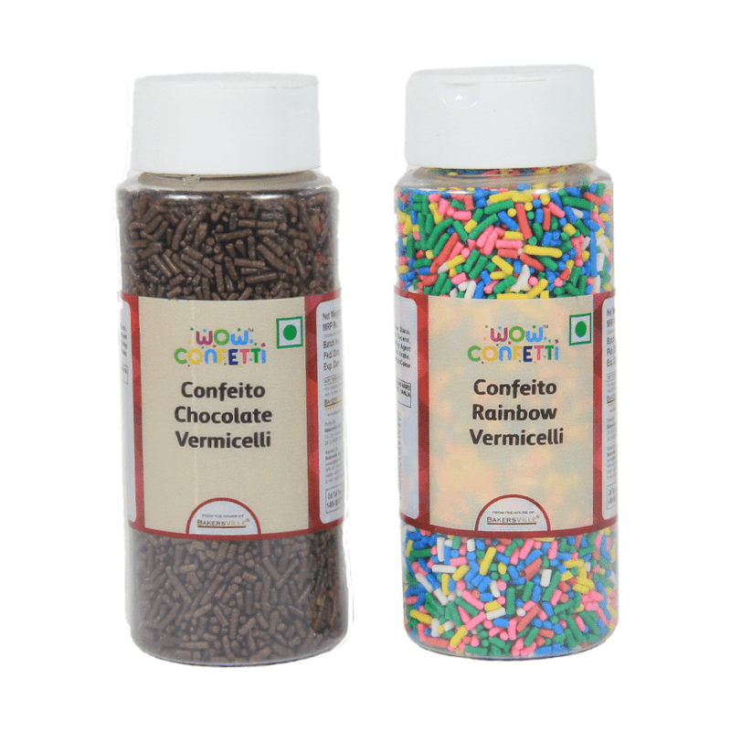 Bakersville India Topping 2 Wow Confetti - Confeito Chocolate Vermicelli (sprinkles)(75g)