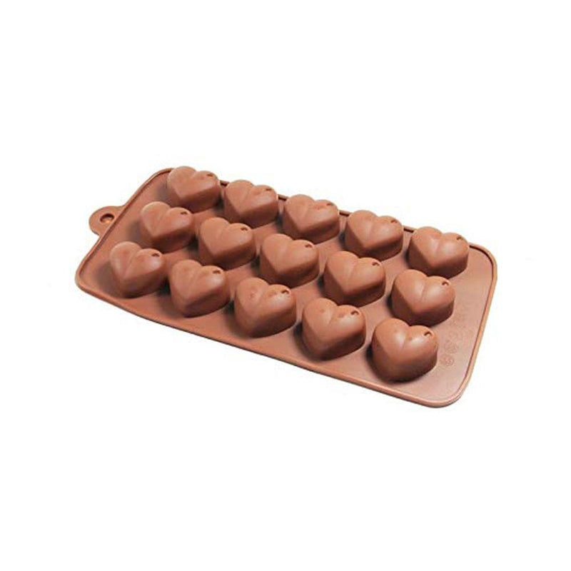 Bakersville India Baking Accessory 2 Finedecor - Silicone Heart Shape Chocolate Mould - Fd 3144((15 Cavities))