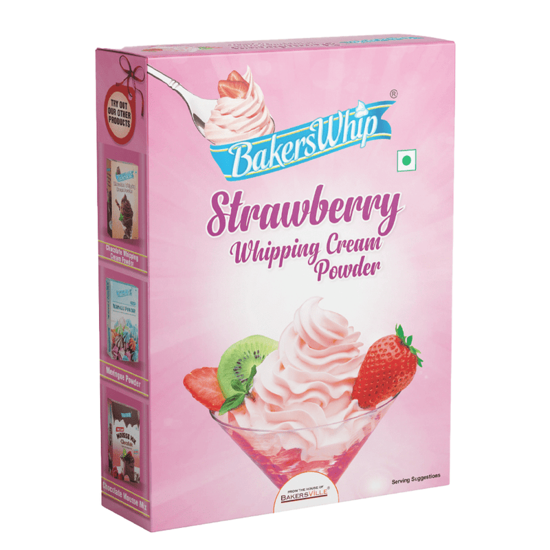 Bakersville India Whipping Cream 2 Bakerswhip - Strawberry Whipping Cream Powder (450 G)